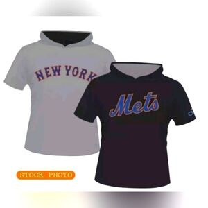 NY Mets Reversible Short Sleeve Hoodie- 9/18/24 SGA Size Lg